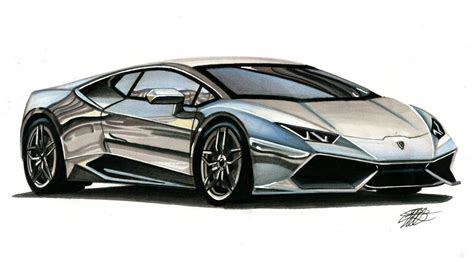 Lamborghini Car Drawing Step By Step