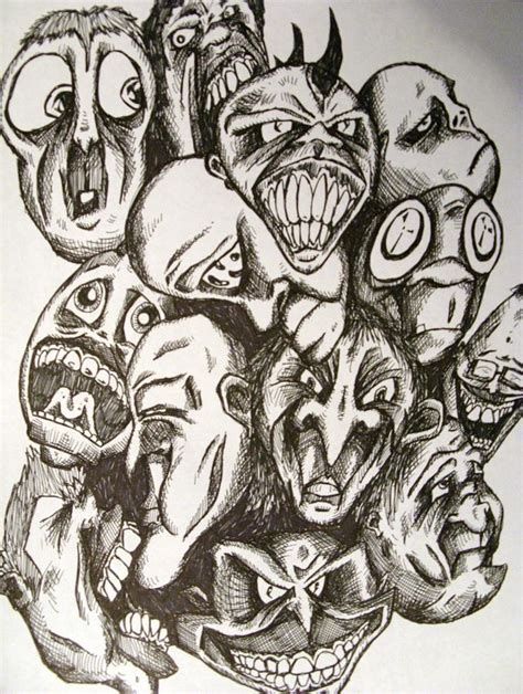 Many Faces Drawing by Michael Toth - Fine Art America