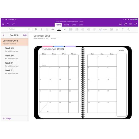 Calendar Template For Onenote – Printable Blank Calendar Template