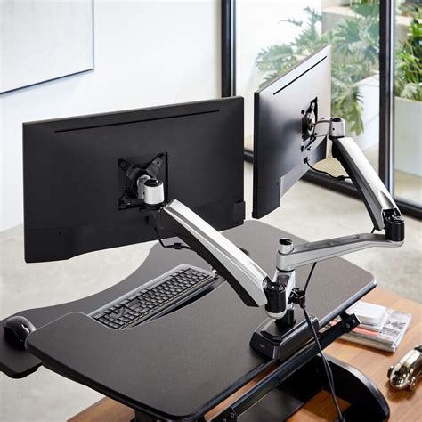 Dual-Monitor Arm – Standing Desks Office Furniture | VARIDESK is Now Vari®