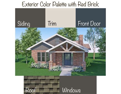 Exterior Paint Colors With Red Brick - Etsy