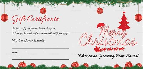 Free Printable Christmas Gift Voucher Template - Nisma.Info