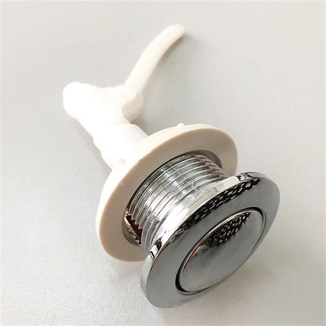 Electroplated Plumbing Durable Bathroom Fittings Dual Flush Round Shape Push Button Toilet ...