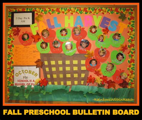 Preschool Bushel of Apples Bulletin Board with Photos of Children (via RainbowsWithinReach ...