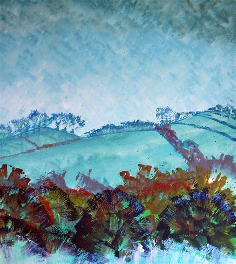 "Devon Landscape Painting - The Gloomy Sky" by MikeJory | Redbubble