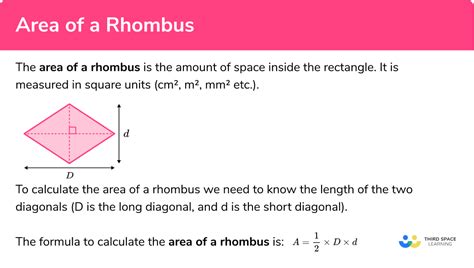 Area Of A Rhombus Formulae Examples And More