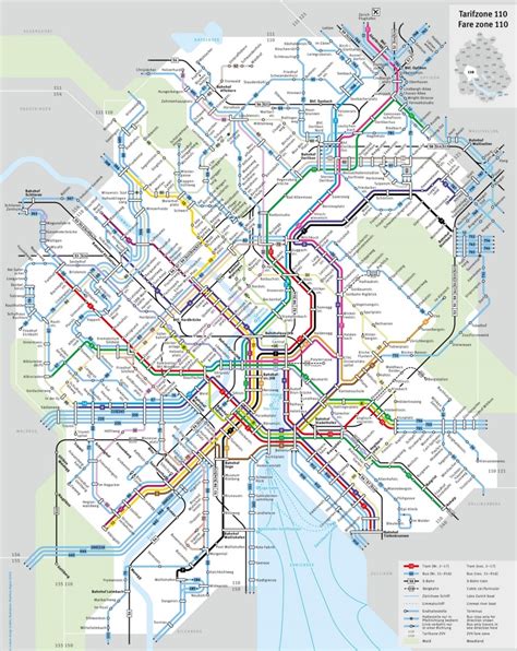 Zürich transport map - Ontheworldmap.com