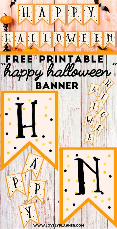 halloween printable banner with the letter h on it