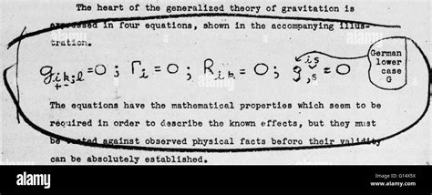 The four equations associated with Albert Einstein's theory of gravity, a theory crucial to ...