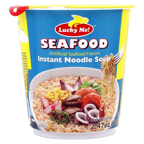 Lucky Me Seafood Instant Noodles Soup 70g Online at Best Price | Instant Noodle | Lulu Kuwait ...