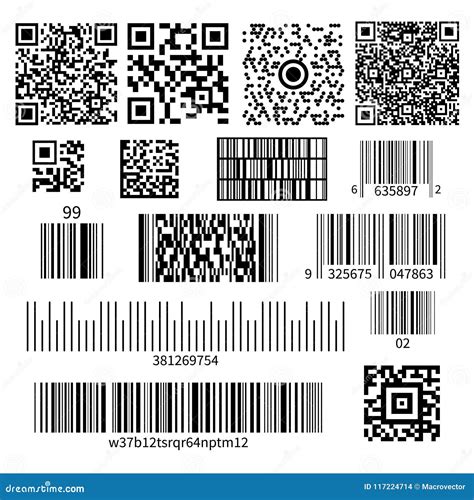 Barcode Types Cartoon Vector | CartoonDealer.com #6994891