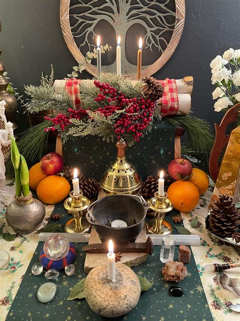 Pagan Yule Altar