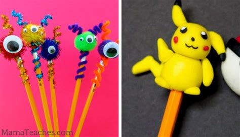 10 Pencil Topper Crafts for Kids - Mama Teaches