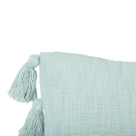 Aqua Lumbar Pillow with Tassels | Michaels