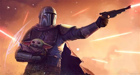 Star Wars Mandalorian and Baby Yoda Wallpaper, HD TV Series 4K Wallpapers, Images and Background ...