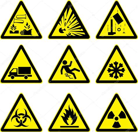 Warning signs set — Stock Vector © yadviga #5054557