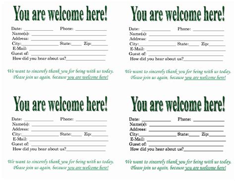 Free Printable Welcome Cards - Free Printable