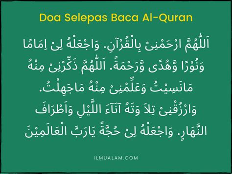 Doa Selepas Baca Quran Rumi at Kumpulan-Doa