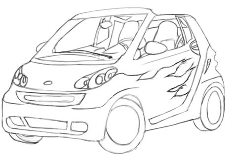 Smart Car Sketch at PaintingValley.com | Explore collection of Smart Car Sketch