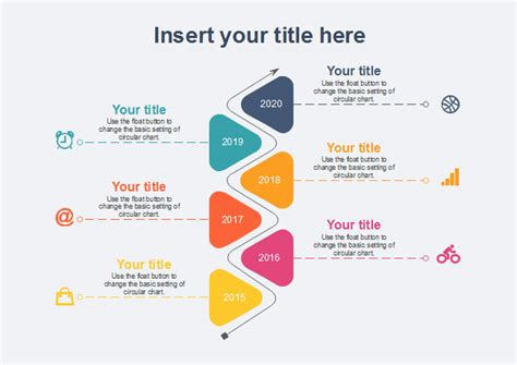 Free Colorful Vertical Upward Timeline Templates