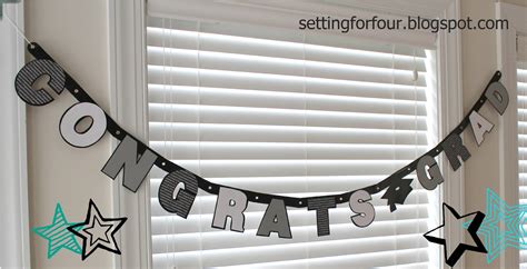 DIY Congratulations Graduate Banner - Setting for Four