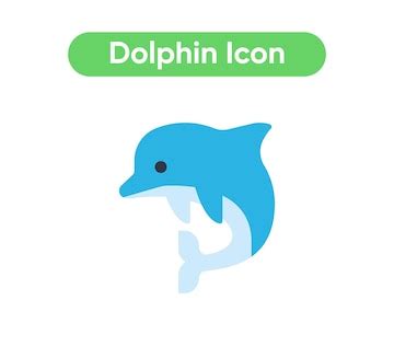 Premium Vector | Dolphin vector isolated icon Dolphin emoji illustration