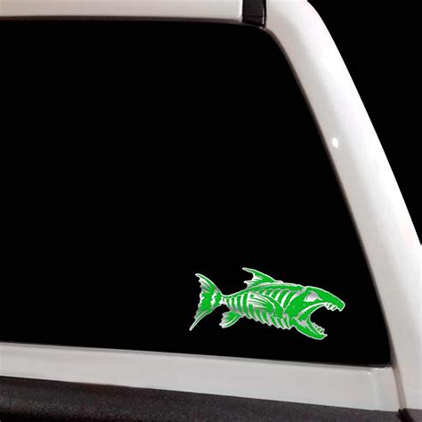 Distressed Fish Skeleton Attack Decal