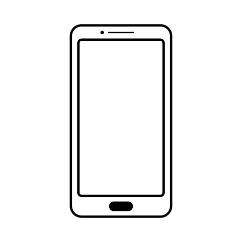 Black Outline Smartphone icon handphone vector clipart 10983023 Vector Art at Vecteezy