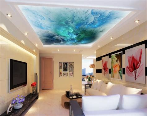 Clouds flowing color ceiling frescoes photo wall murals wallpaper 3d ceiling murals wallpaper-in ...