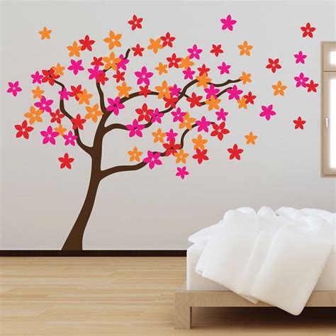 flower tree wall stickers by the binary box | notonthehighstreet.com