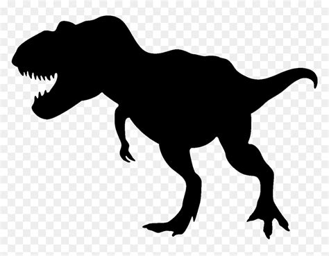 Silhouette Transparent Background Silhouette T Rex - Silhouette T Rex Clipart, HD Png Download - vhv