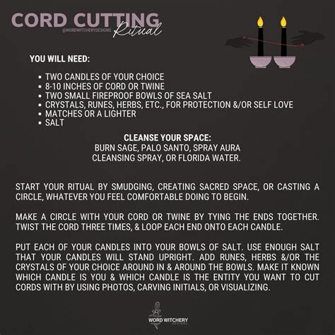 Cord Cutting Ritual to Take Back Your Energy – Word Witchery Designs