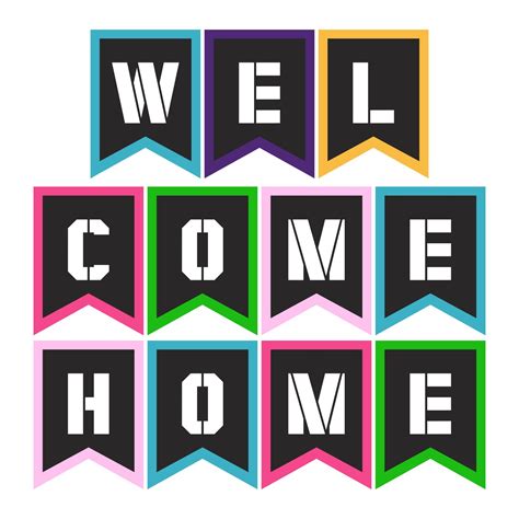 Welcome Home Banner - 10 Free PDF Printables | Printablee | Welcome home banners, Welcome home ...