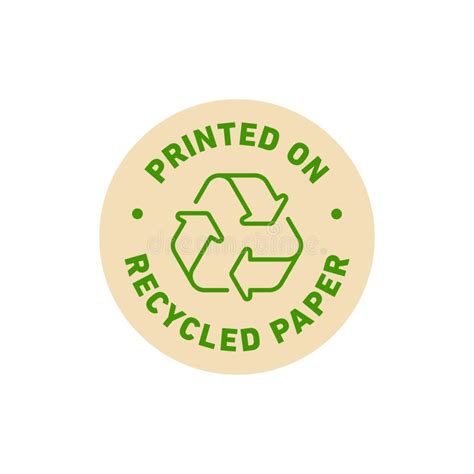 Recycled Paper Vector Icon Logo Badge Stock Vector - Illustration of infographic, ecological ...