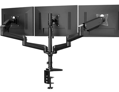 Buy HUANUO Triple Monitor for 17 to 32 inch Screens, 3 Monitor Desk Stand with Spring Adjustment ...