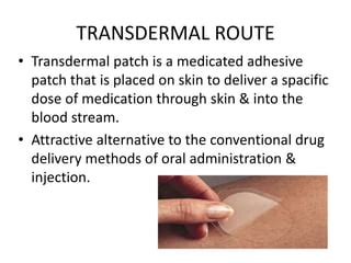 Transdermal route | PPT