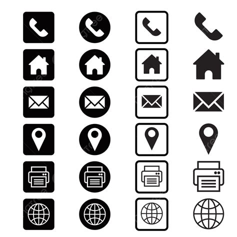 Vector Business Card Icon Information Collection, Business Card Icon, Business Card Icons, Phone ...