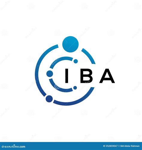 IBA Letter Technology Logo Design On White Background. IBA Creative Initials Letter IT Logo ...