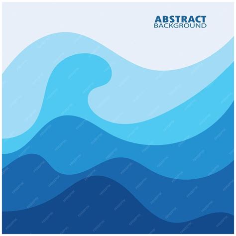 Premium Vector | Blue wave vector abstract background flat design stock illustration