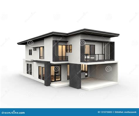 New Modern House. New Construction. Creative Structure. Future Architechture. Strict Contours ...