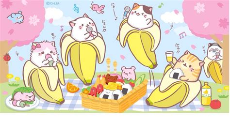 Bananya Bananacat on Twitter | Kawaii cat drawing, Cute screen savers, Cute animal drawings