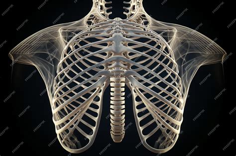 Premium Photo | Xray of human rib cage 3d illustration