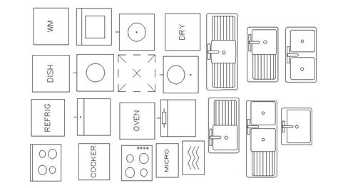 Kitchen Appliances CAD Blocks Free Download - Cadbull