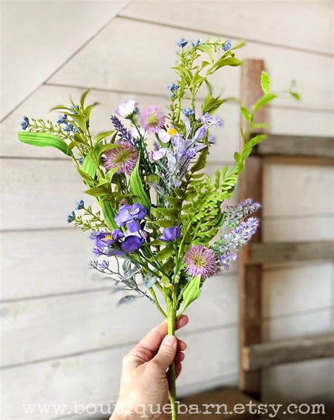 Wildflower Lavender Bouquet Flowers for Vase Artificial - Etsy