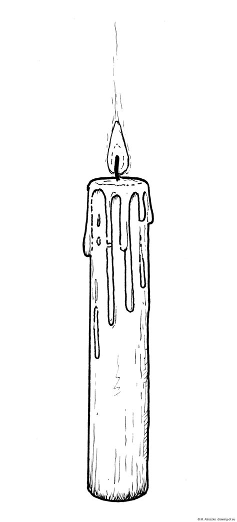 Candle draw – Line art illustrations