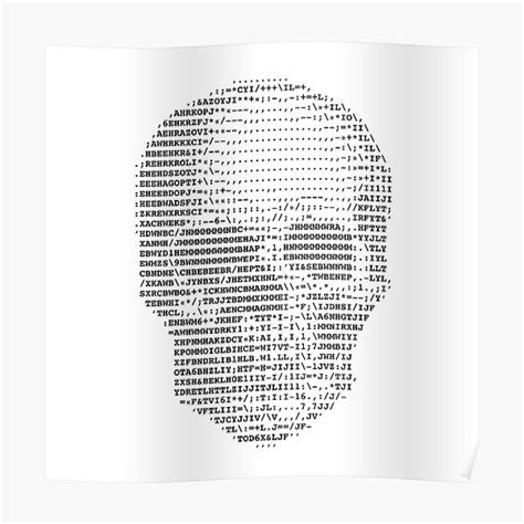 "Skull ASCII Code" Poster for Sale by RalphDior | Redbubble