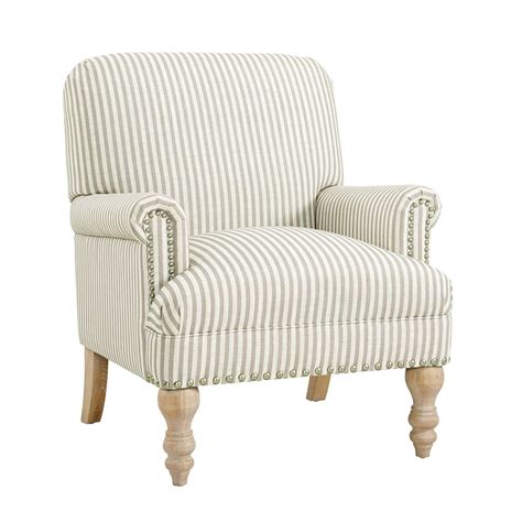 Dorel Living Jaya Accent Chair, Living Room Armchairs, Beige Stripe - Walmart.com - Walmart.com