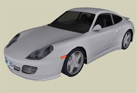 3D model of the sports car Porsche Sports Car - Porsche from SketchUp. | Drawing and Graphics