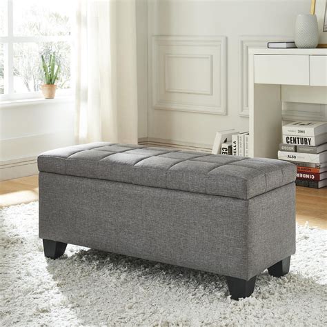 Fabric Storage Ottoman - Grey | Walmart Canada