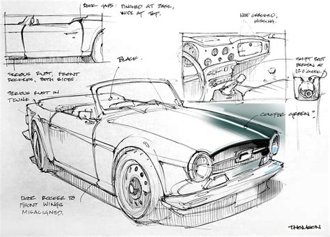 This is How a Sketch-Happy Industrial Designer Shops for a Vintage Car - Core77